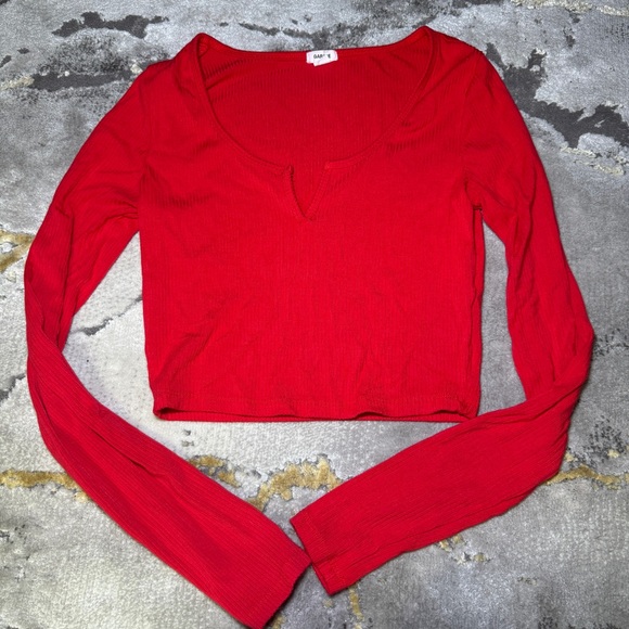 Red Long Sleeve Garage Top - Picture 1 of 4